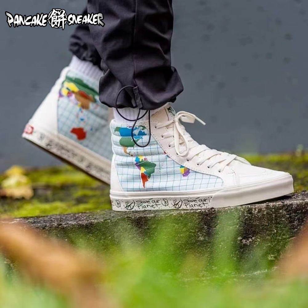 Vans Save Our Planet Sk8 Hi Era联名黑白彩色男女鞋VN0A4BV8T2V 运动鞋new 板鞋 原图主图