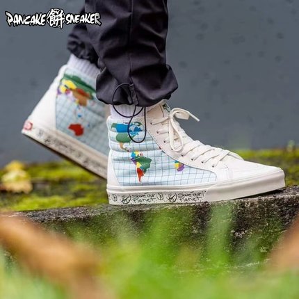 Vans Save Our Planet Sk8 Hi Era联名黑白彩色男女鞋VN0A4BV8T2V