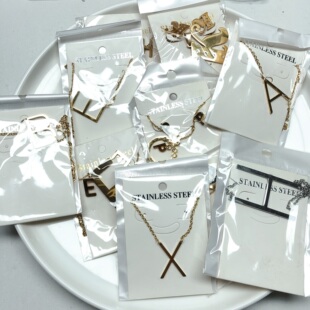 C29钛钢字母项链混发约10条diy手工材料配件满30 包邮