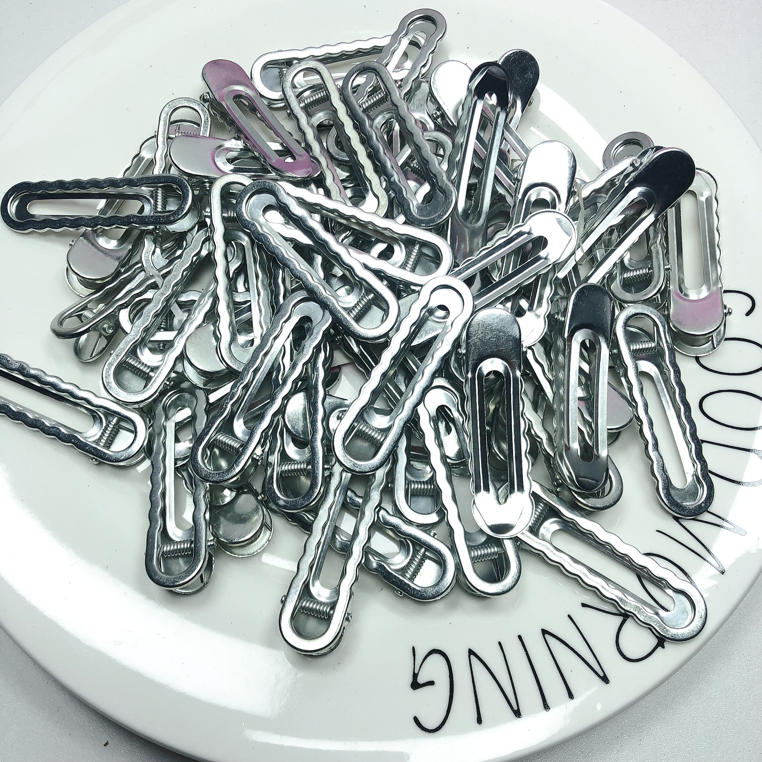 D66约6CM波浪鸭嘴夹约55个diy手工材料配件满30包邮