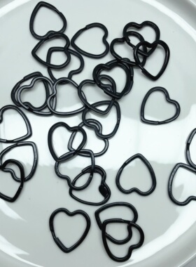 S71约3CM爱心扁圈钥匙扣约28个 diy手工材料配件满30包邮