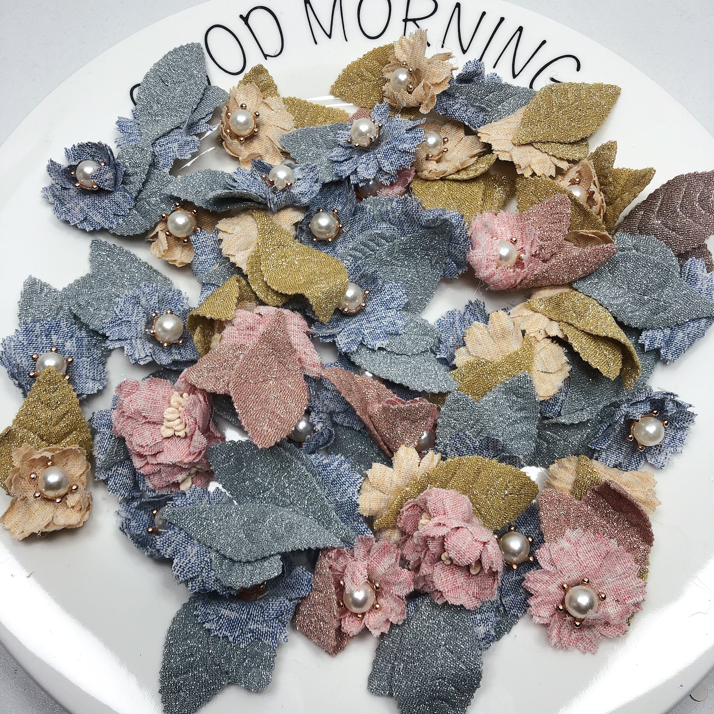 P09约5.5CM韩版花朵 48-52个 diy手工材料配件满30包邮