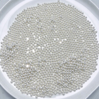 T06约0.5厘米高亮无孔仿珍珠珠子100克手工材料配件满30包邮