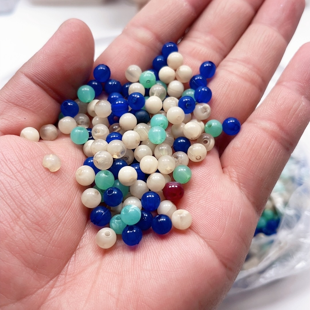 L23约0.6CM亚克力珠子 半斤 diy手工材料配件满30包邮