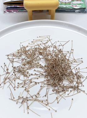 C73约2.2-3.5CM金色铜球针混发50克 diy手工材料配件满30包邮