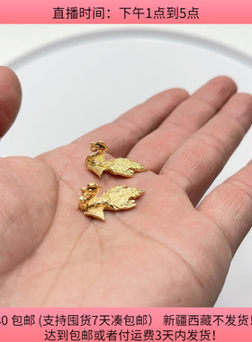D78约2.5CM金色合金凤凰古风  20个 diy手工材料配件满30包邮
