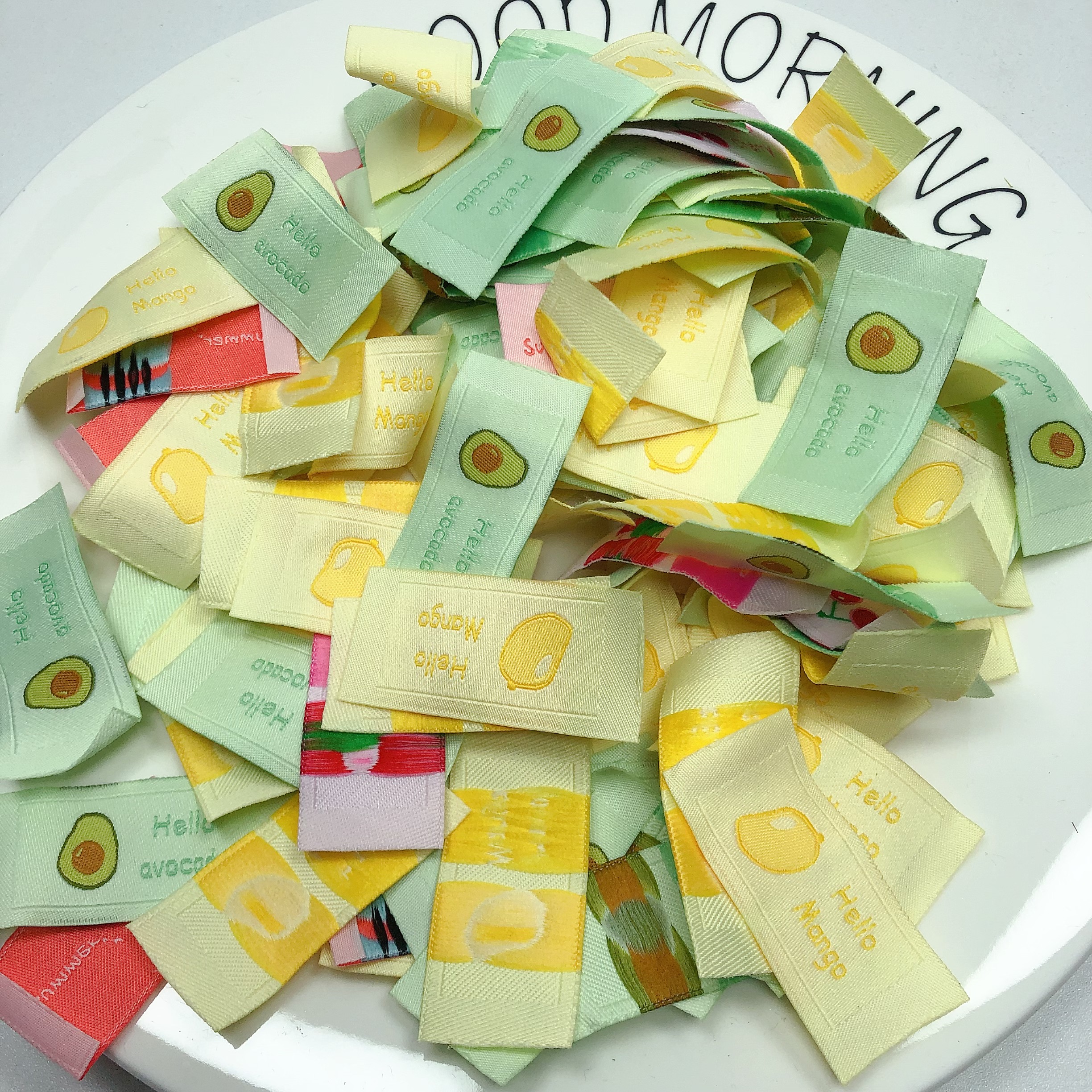 R01约2.5X5CM水果织唛混发 约190-200个 diy手工材料配件满30包邮