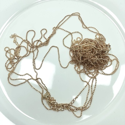 B15铜珠链项链 10条41克   diy手工材料配件满30包邮