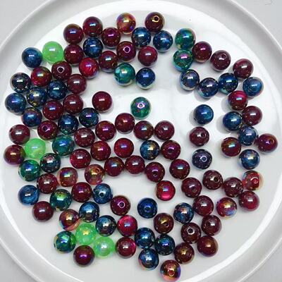 R77约1.5CM珠子混发半斤约108个diy手工材料配件满30包邮
