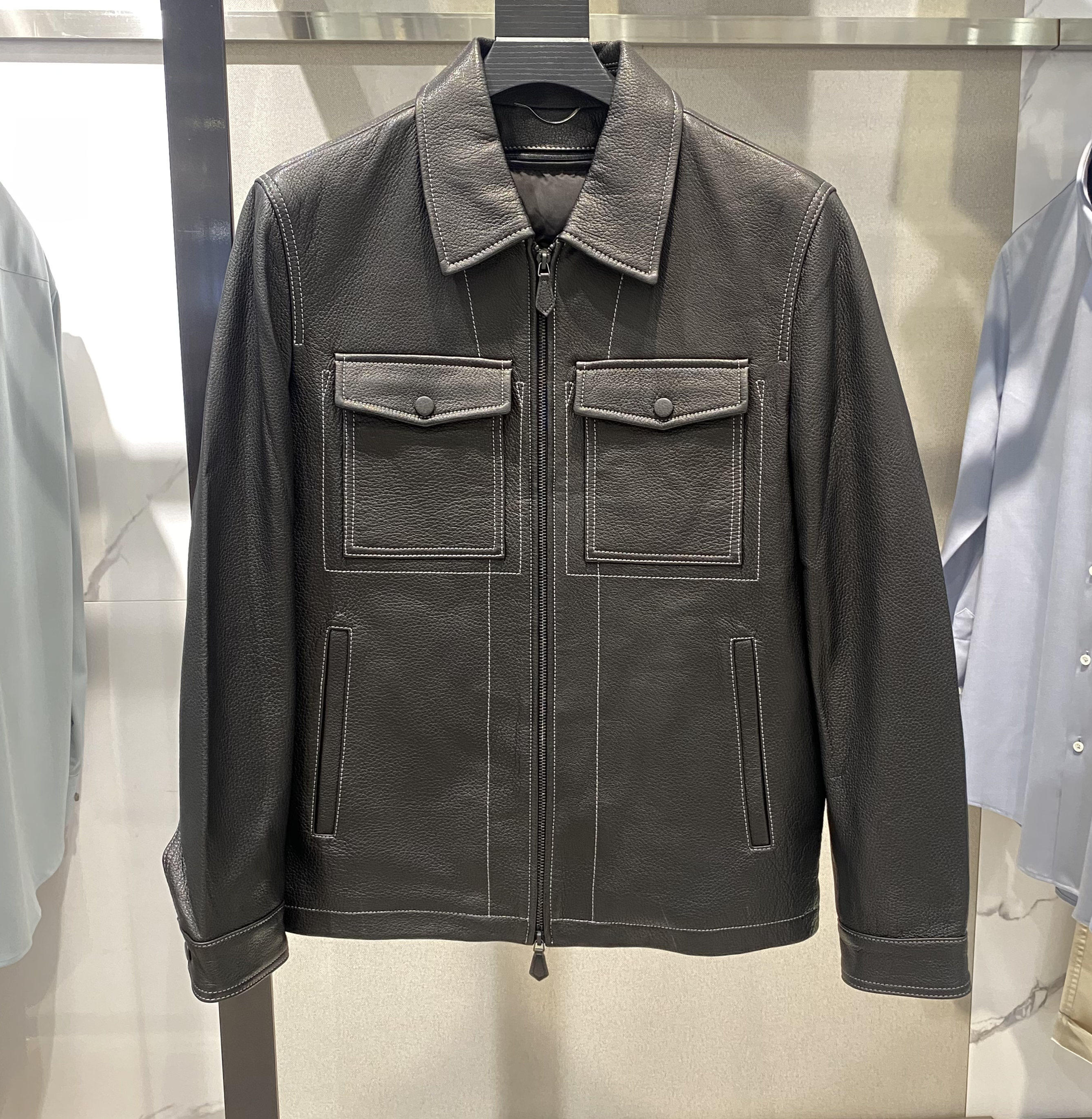 鸟家山羊皮羽绒皮衣B1BDD4F01