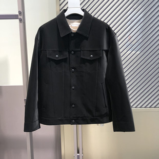 000潮 金丝绒羊皮翻领休闲夹克真皮皮衣G25X124003 G家男装 秋冬季