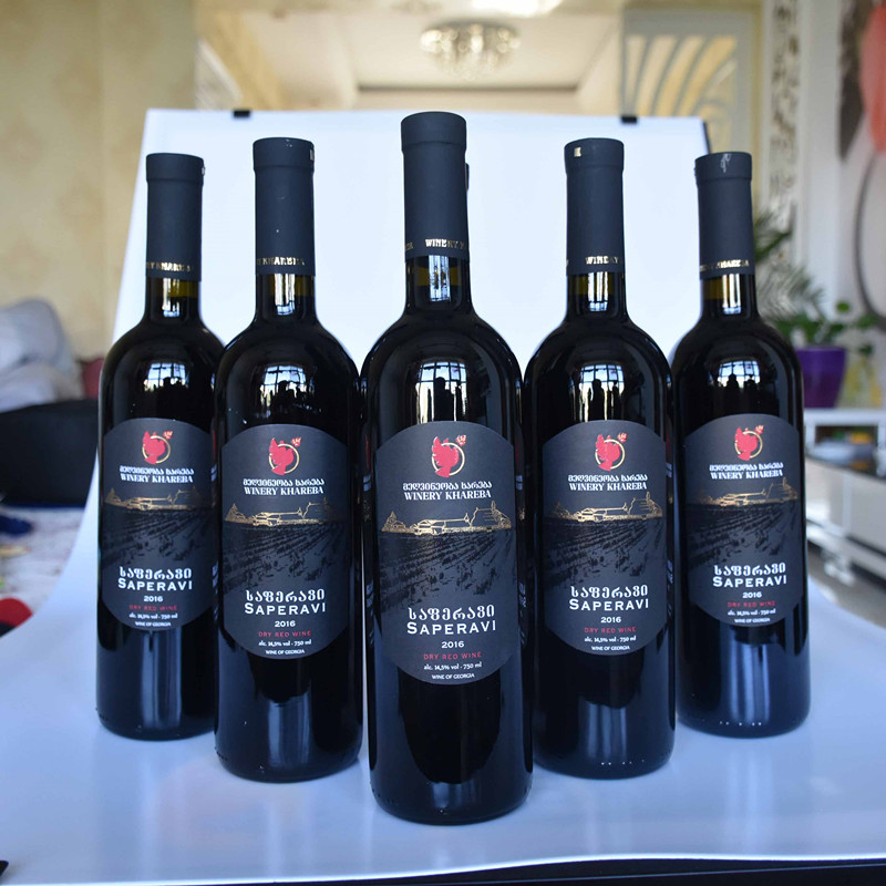 格鲁吉亚萨别拉维葡萄酒度干红哈列巴国际金奖原瓶原装进口品