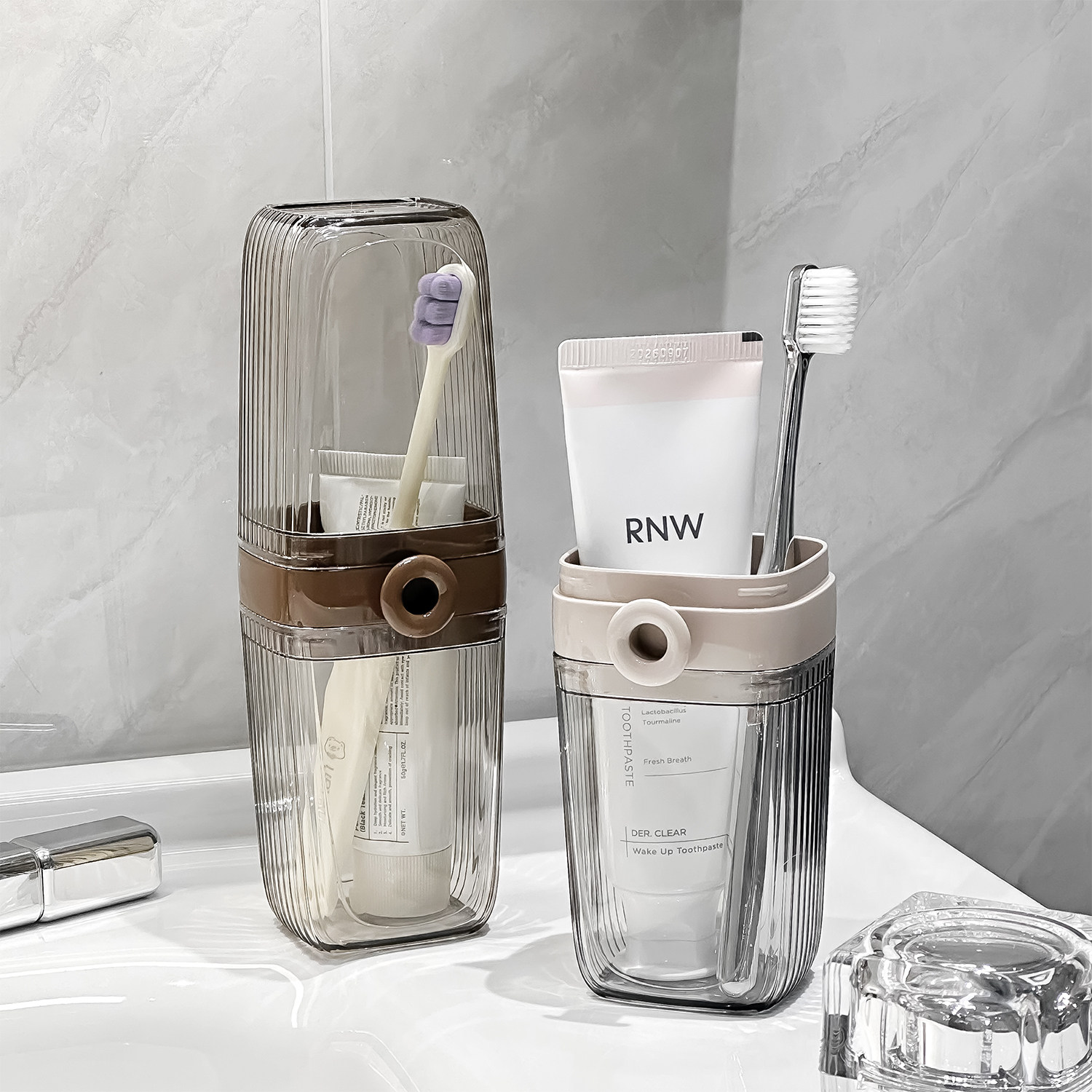 旅行洗漱杯套装便携式牙刷牙膏收纳盒牙具杯子漱口杯透明旅游用品,家庭/个人清洁工具,洗漱杯,淘宝优惠券,粉丝福利购,淘宝优惠卷