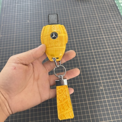 纯手工定制奔驰鳄鱼皮钥匙包C级S级E级SLC V级 GLA GLC GLE钥匙套