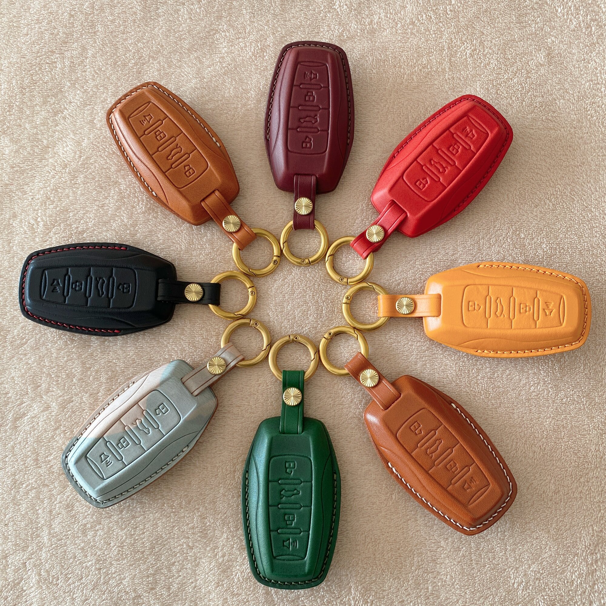 纯手工定制长城哈弗H6汽车钥匙套大狗M6/H2/F7神兽复古牛皮钥匙包