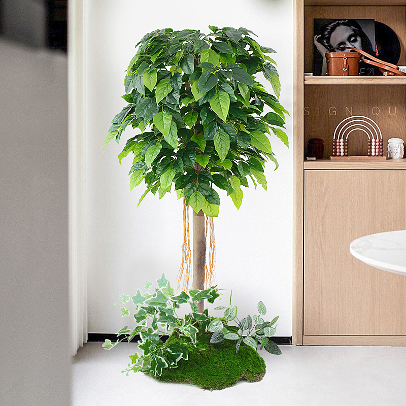 仿生绿植幸福树假绿植发财树盆景室内客厅大型仿真植物落地摆件树