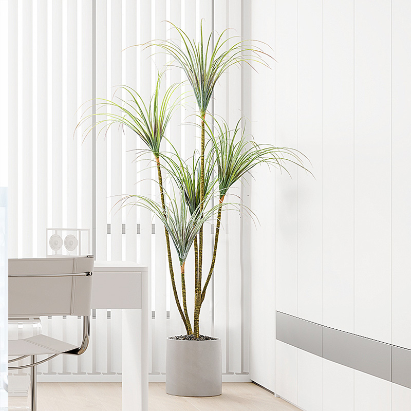 仿真绿植马尾铁假植物假花千年木室内盆栽龙血树客厅装饰摆件盆栽