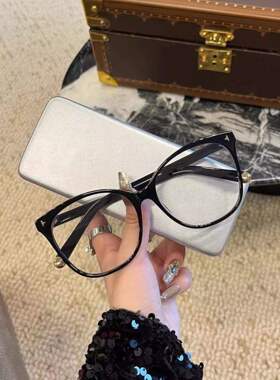 26s玳瑁色黑色方框素颜眼镜