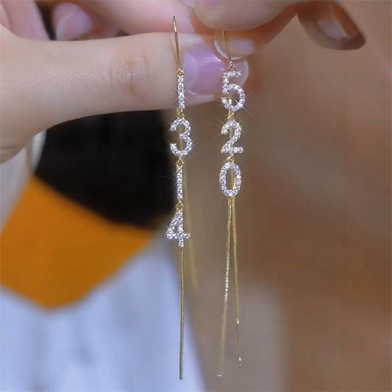 5201314流苏耳线耳环2025年新款