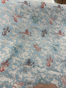 金鱼戏彩蝶织金宋锦布料桑蚕丝老宋锦面料旗袍半裙马甲宋锦新国风