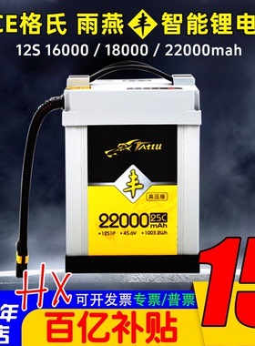 ACE格氏雨燕丰智能锂电池12S 16000 22000mah 15/25C航模植保高压