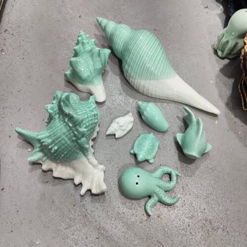 非偏远地区凑满19包邮部分瑕/海洋风龟章鱼海螺鱼摆件
