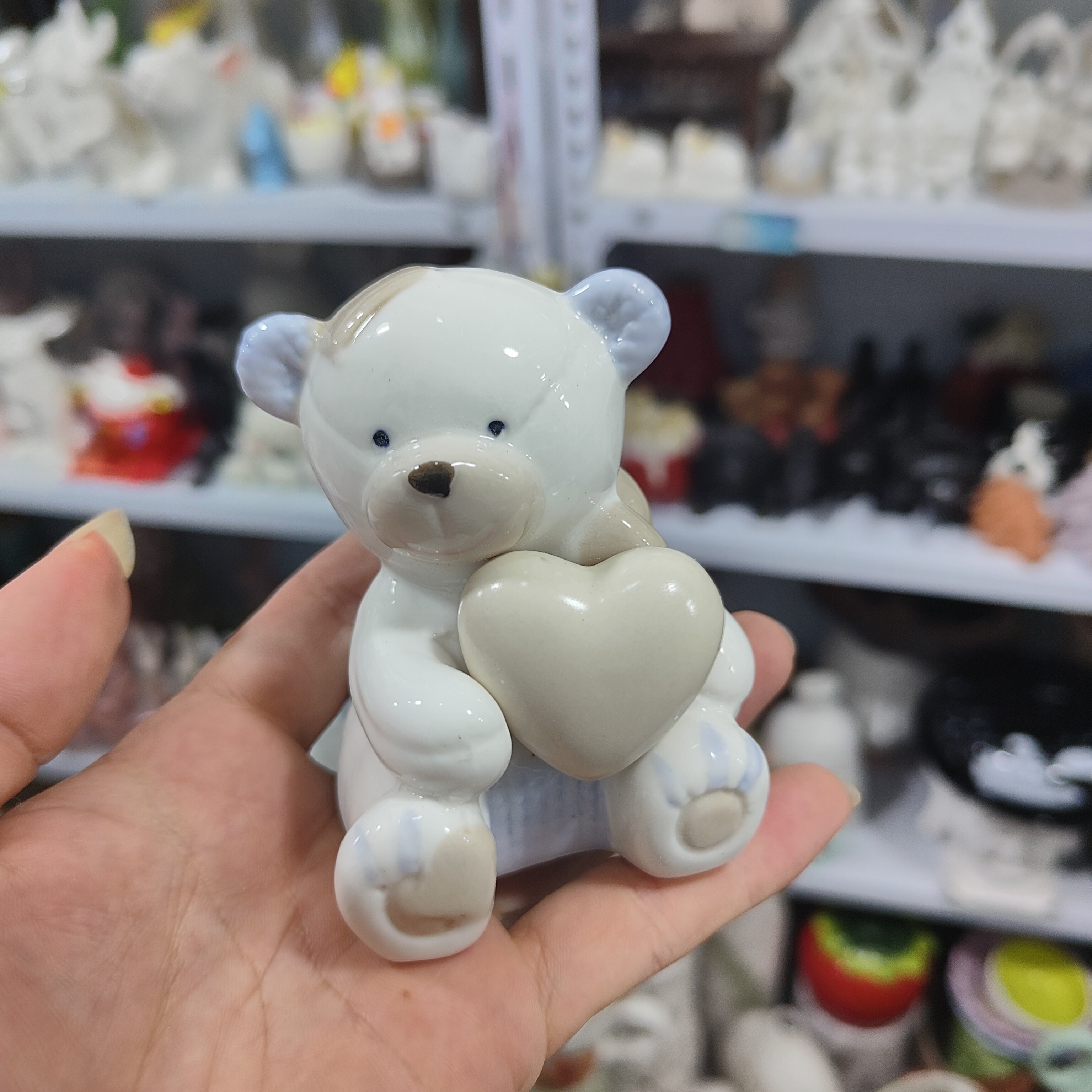 非偏远地区凑满19包邮部分瑕/小熊爱心摆件脚瑕
