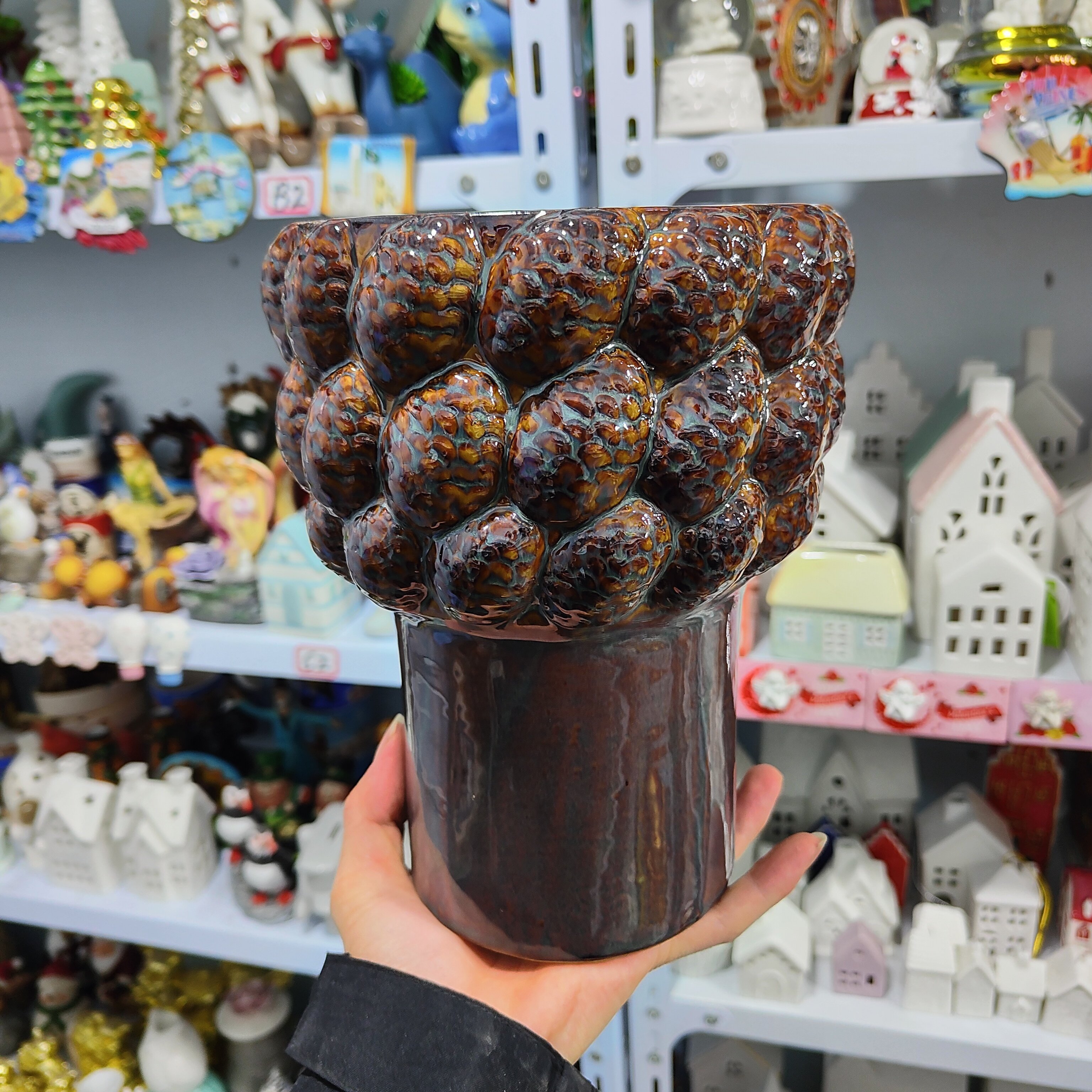 非偏远地区凑满19包邮部分瑕/松果窑变花瓶花盆置物,家居饰品,婚庆/商业花艺,淘宝优惠券,粉丝福利购,淘宝优惠卷