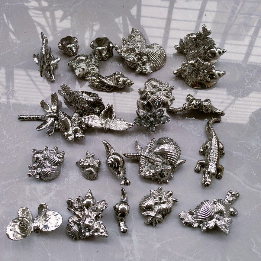 电镀高温陶瓷海洋摆件/非偏远满19包邮/部分掉漆介意务必看好再拍