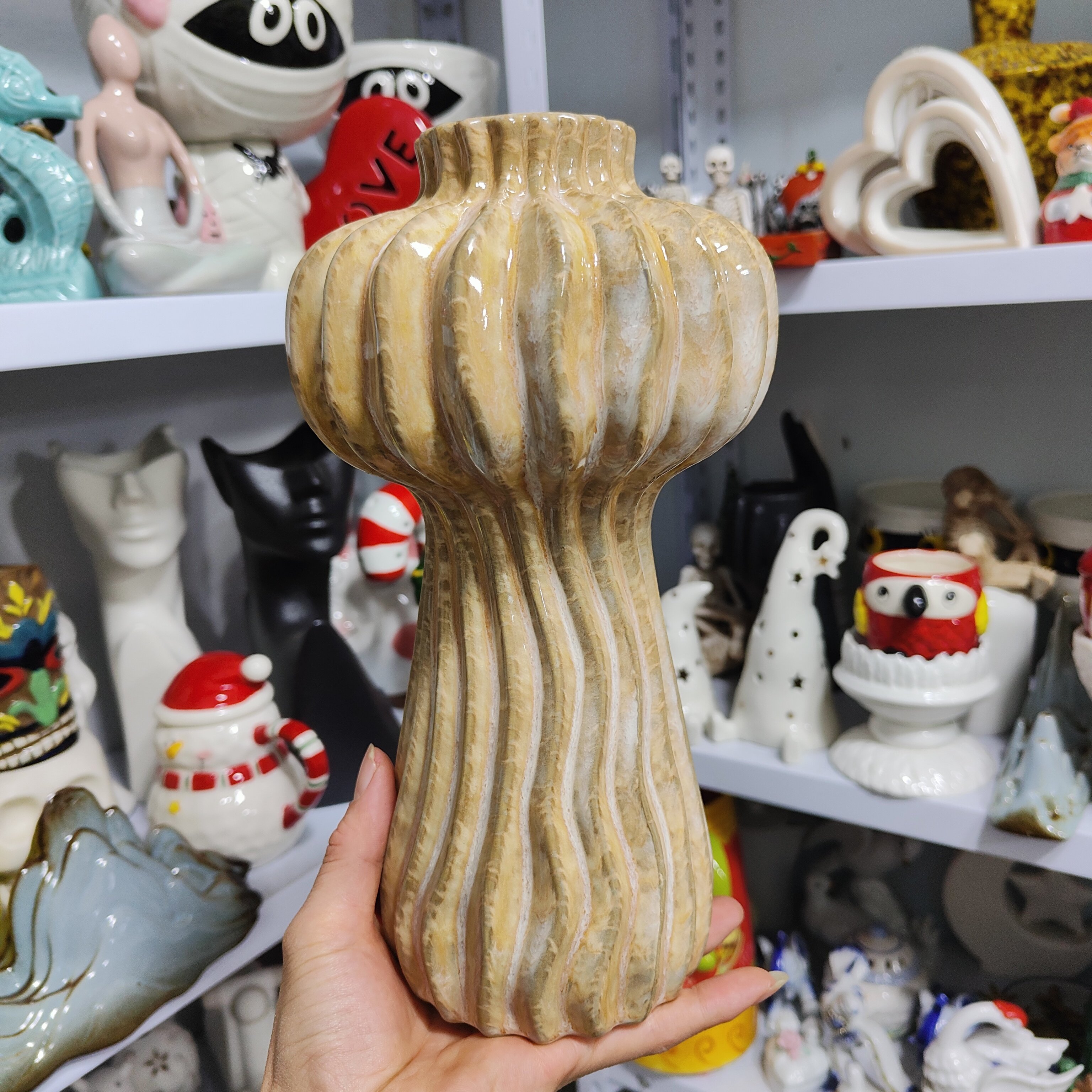 非偏远地区凑满19包邮部分瑕/陶瓷窑变样品孤品花瓶约高25