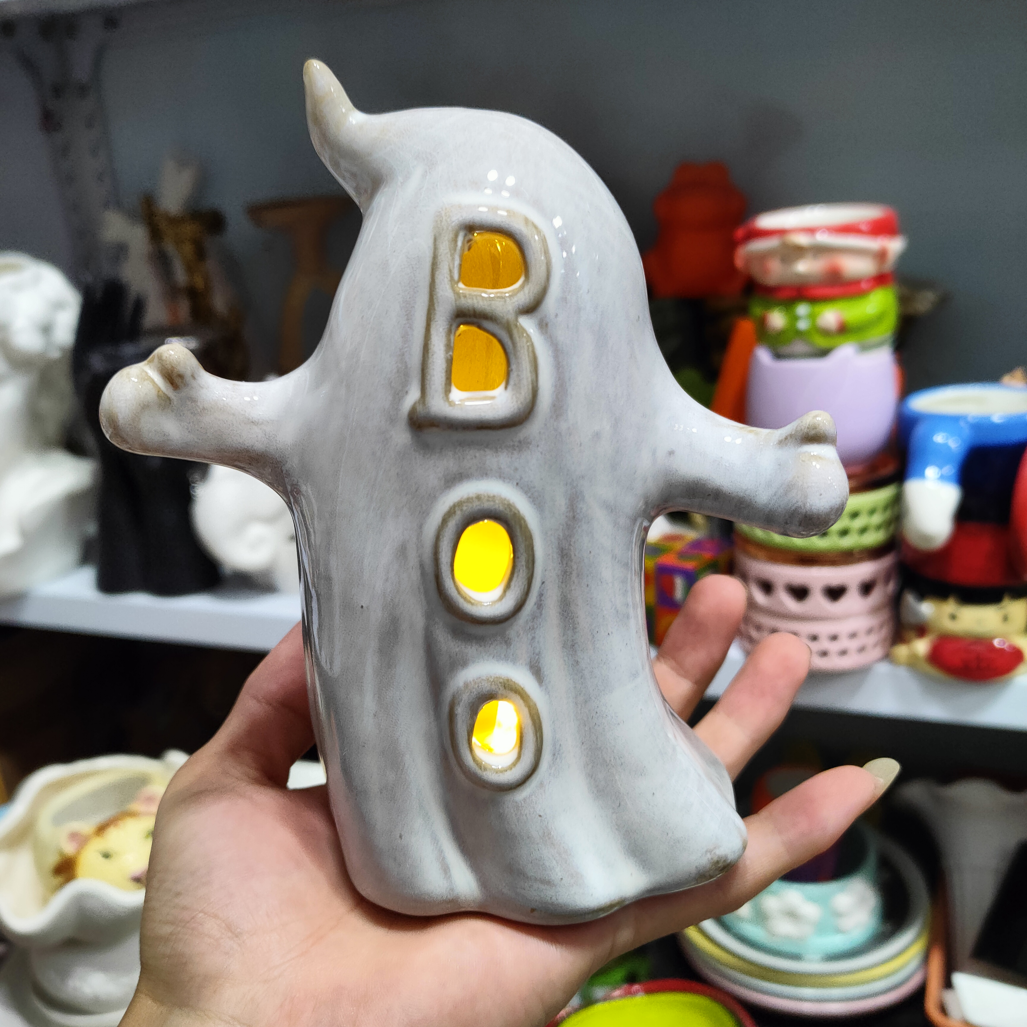 非偏远地区凑满19包邮部分瑕/窑变boo阿飘摆件夜灯