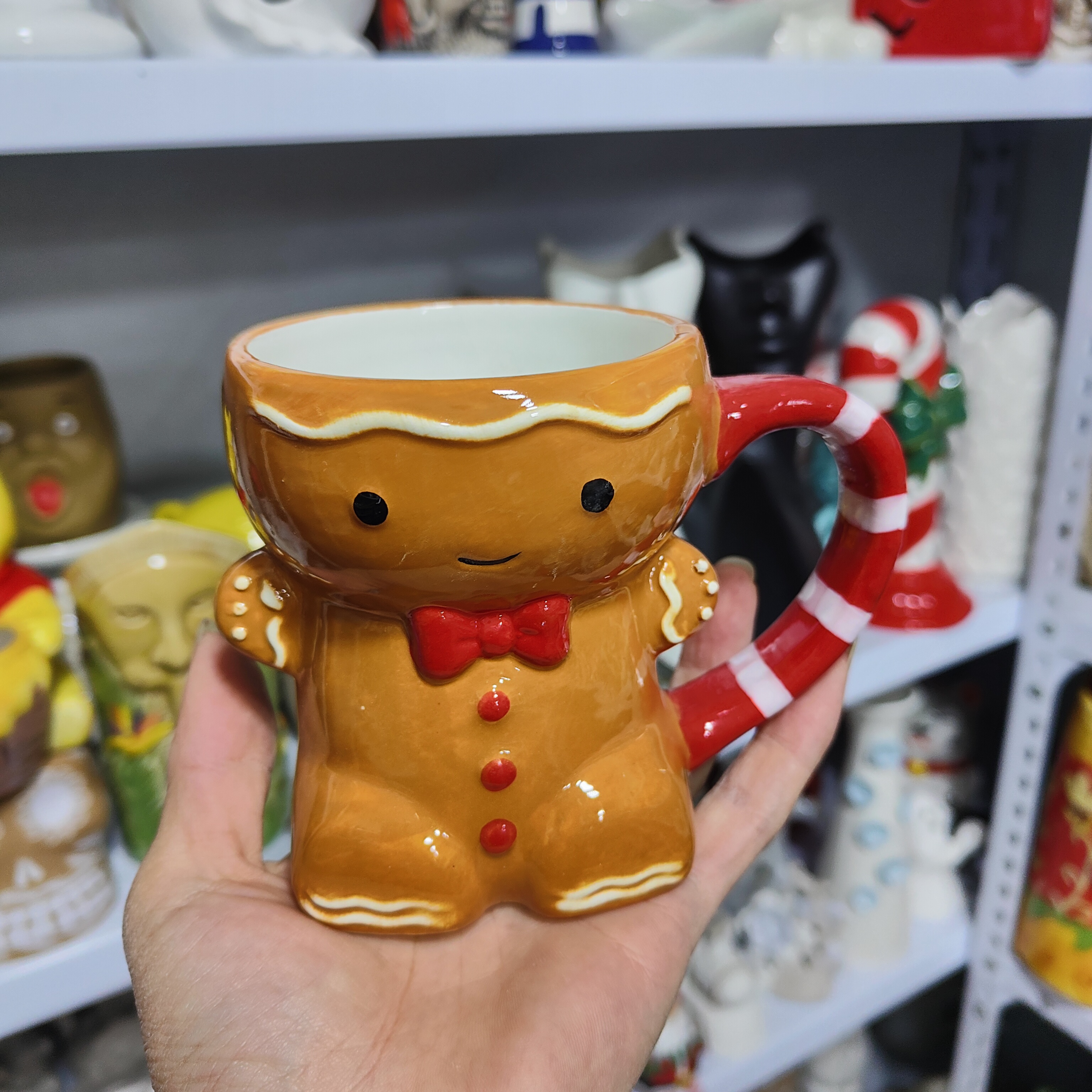 非偏远地区凑满19包邮部分瑕/姜饼人置物杯摆件笔筒花盆