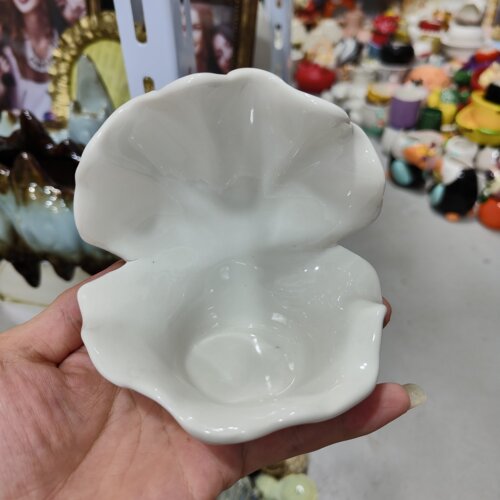 非偏远地区凑满19包邮部分瑕/高温贝壳置物盆夜灯干裂