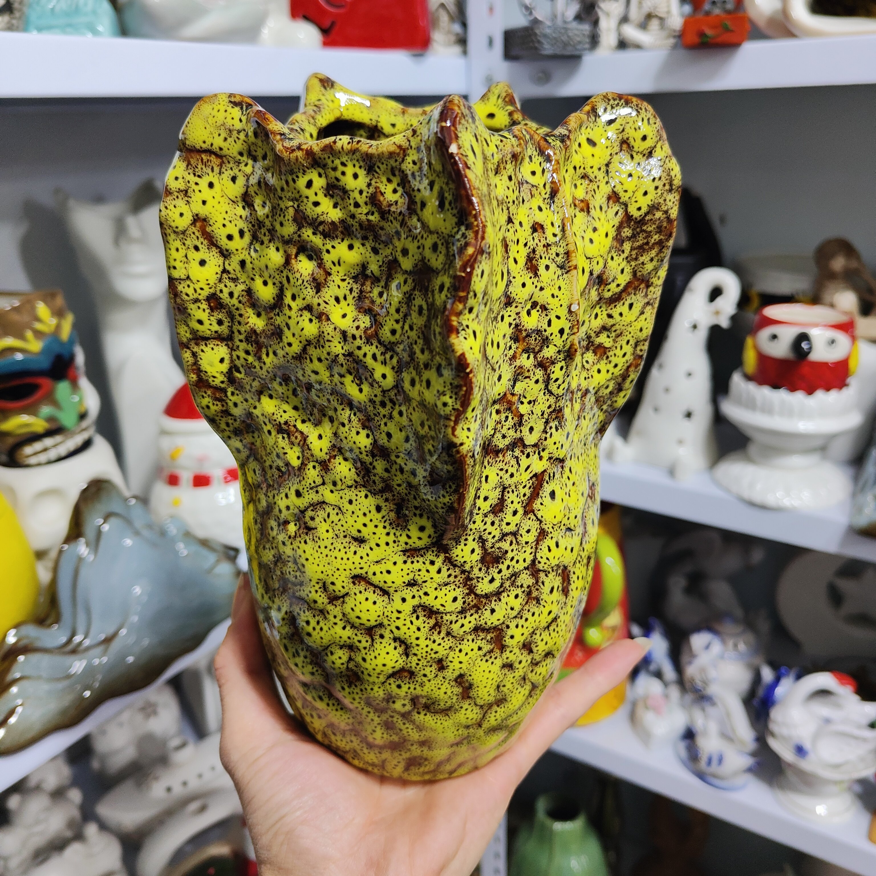 非偏远地区凑满19包邮部分瑕/陶瓷窑变样品孤品花瓶约高21.5