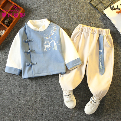 拜年服男童中国风小少爷过年唐装