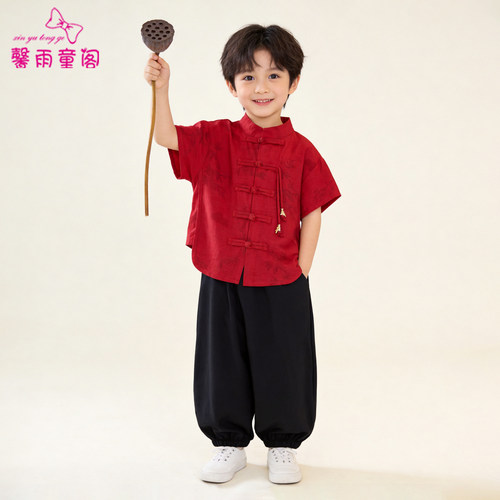 新中式汉服男童国风套装2026新款