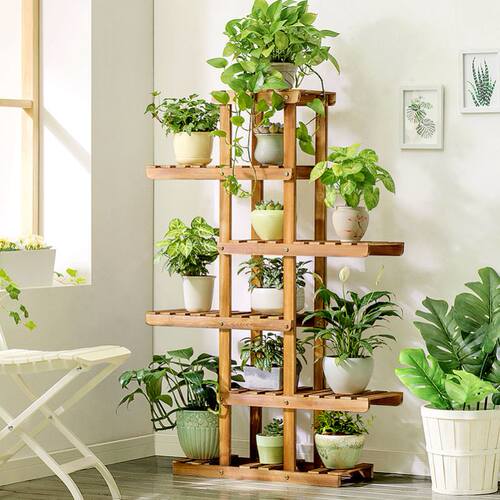 Multi-layer flower stand bonsai rack balcony plant pot shelf