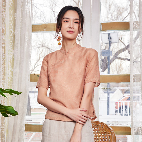 原创复古时尚民族风中式旗袍上衣