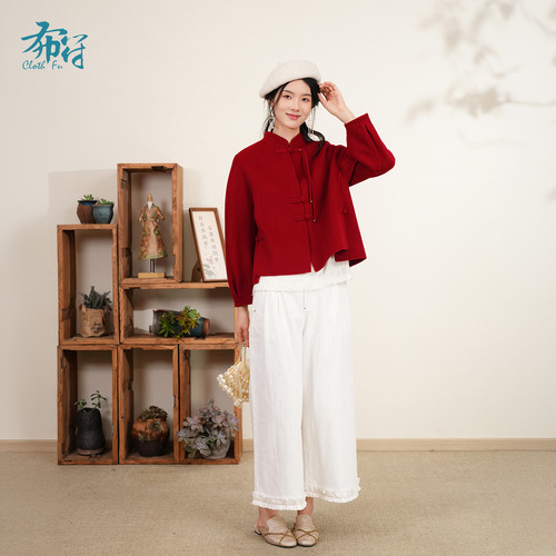 布符新中式禅意羊毛大衣