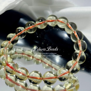 全净体 天然巴西黄水晶手链手串招财转运男女款 Polaris Beads