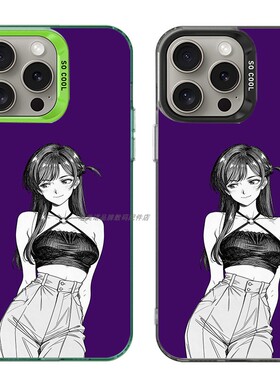 大孔硬壳手机壳适用苹果iPhone17Pro16Max13Pro15XS14XR8X7plus12SE11 动漫美丽女孩紫色