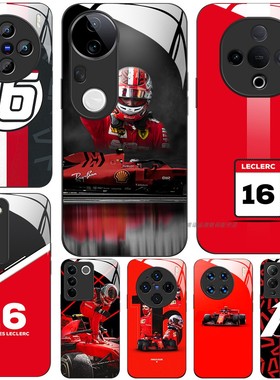 玻璃手机壳适用VIVOY500 Y300 Y200 Y100X70X80X90X100X200 PRO 赛车手查尔斯·莱克勒克16 charles leclerc