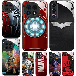 玻璃手机壳适用一加13 12 11 10 9R ACE2 2V 3V5PRO 漫威蜘蛛侠蝙蝠