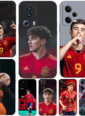 硅胶软手机壳适用红米NOTE 12 turbo 11PRO PLUS + K60 K50至尊K40 K40S Ultra 5G 足球加维 GAVI