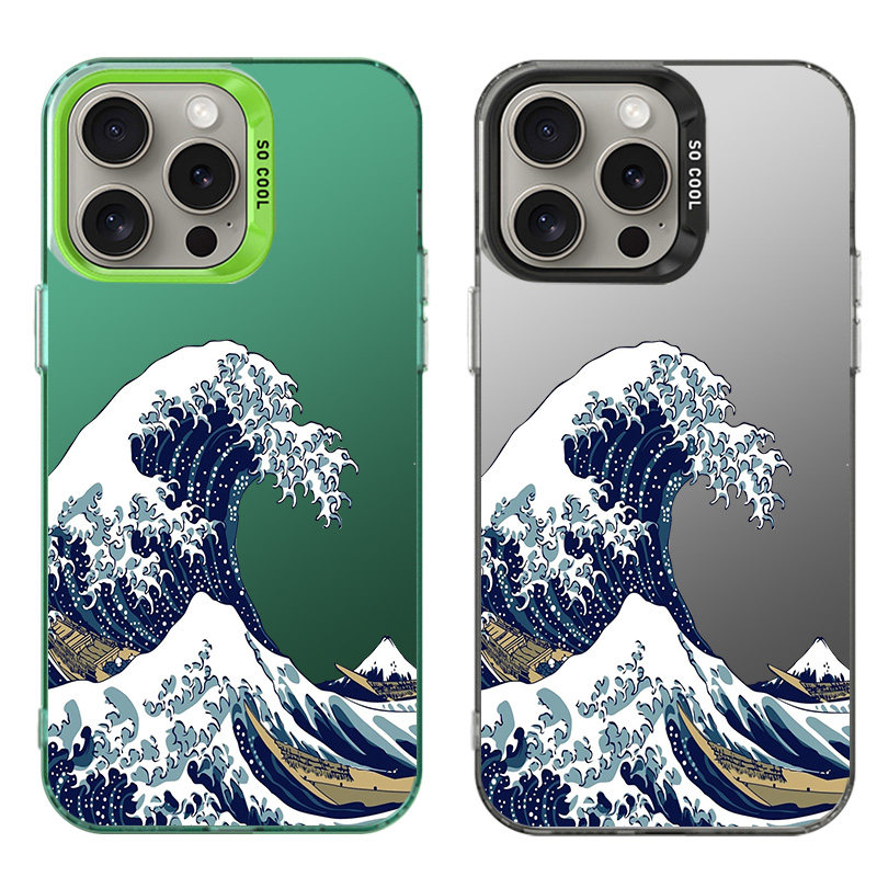 IMD手机壳适用苹果iPhone 16 15 14Pro Max13 Pro XS XR X 8 7plus12SE11 海浪日本画