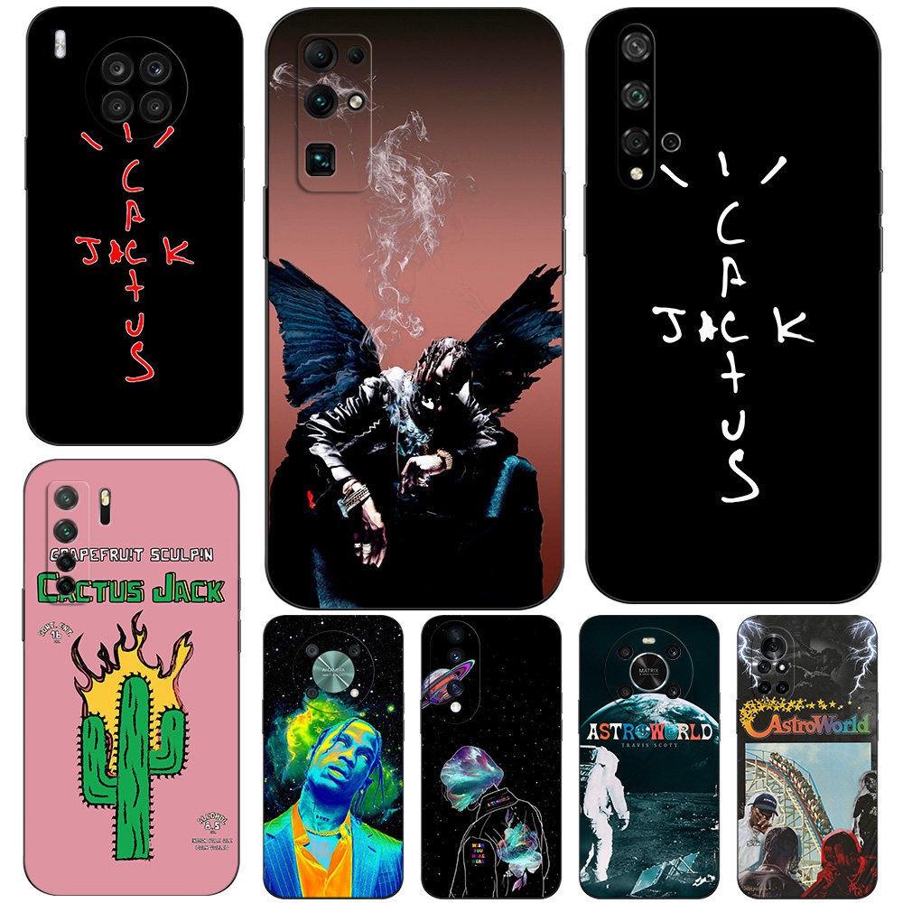 硅胶软手机壳适用荣耀100 50 60 70 80 90 X50 X40 X10 X20 X30 30Pro+20 20S畅玩40Plus travis scott cactu