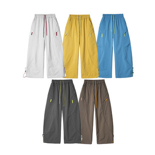 户外运动仿冲锋裤子男士秋冬凉感速干伞兵工装裤登山直筒休闲长裤