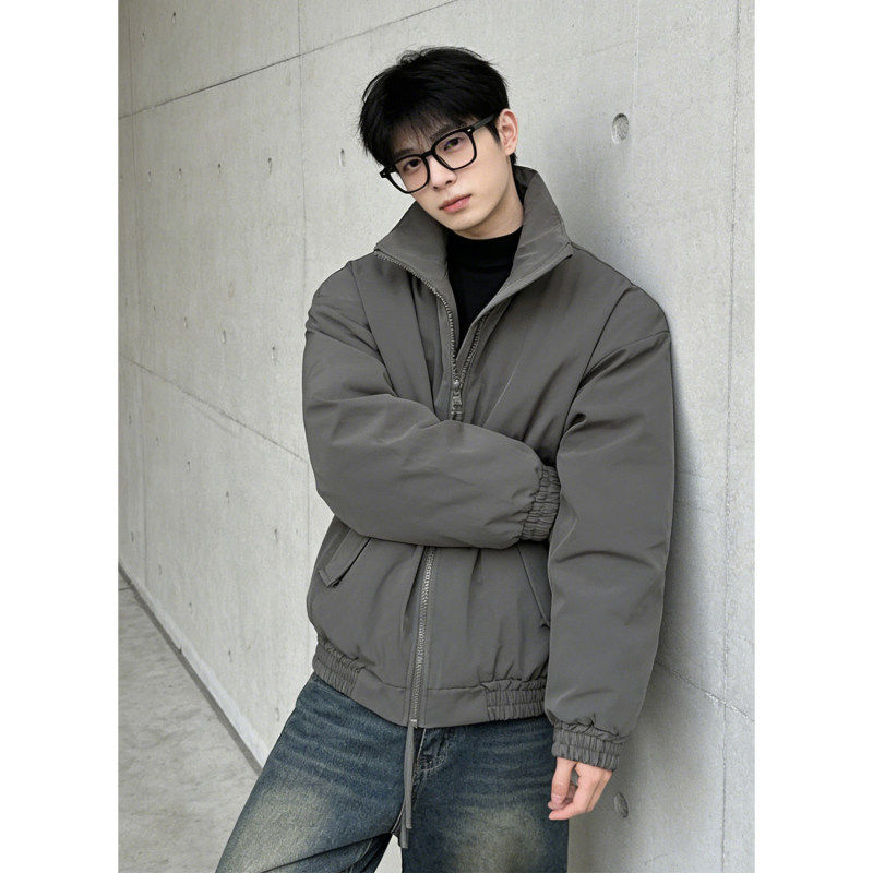 2025年冬季防风宽松棉衣男士冬装棉服外套男装青春流行立领拉链