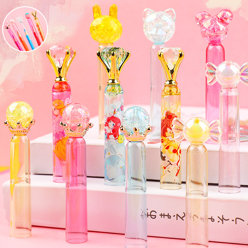 可爱创意立体造型笔帽水晶卡通