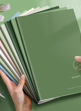 森系简约笔记本子ins软面抄b5大学生大号软抄本a5学生加厚缝线本